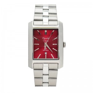 Alexandre Christie AC 1022 Silver Red Steel Lady MDBSSRE